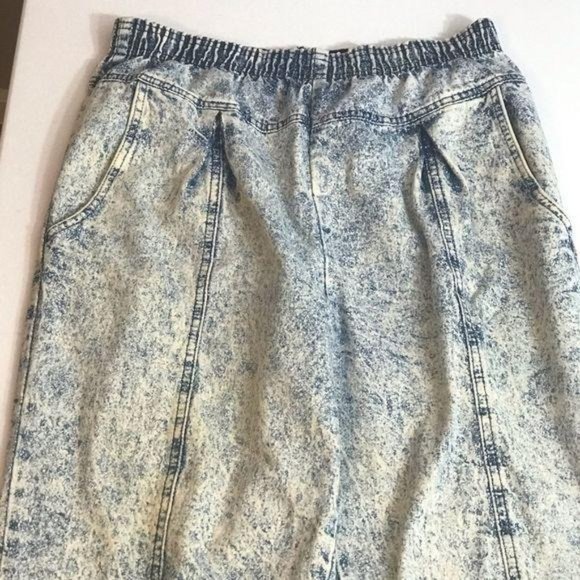 Vintage Acid Wash High Waist Pleated Jeans - Picture 3 of 12